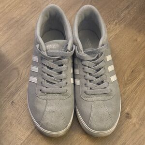 Adidas Women’s Light Gray and White Sneakers